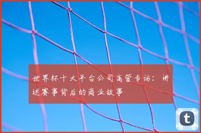 世界杯十大平台公司高管专访:讲述赛事背后的商业故事